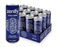 Zenify Zero Sugar All Natural Sparkling Calming Stress Relief Beverage, Original (Pack of 12)