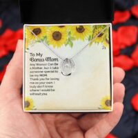 Cubic Zirconia Crystal Necklace, White Gold Over Stainless Steel, 0.77” x 0.62” inches, Necklace Gift box