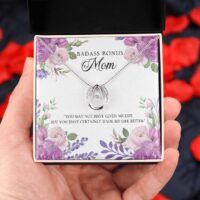 Cubic Zirconia Crystal Necklace, White Gold Over Stainless Steel, 0.77” x 0.62” inches, Necklace Gift box