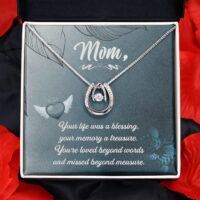 White gold necklaces, necklace gift box,  Gift for Mother's Day, necklaces for Women, 19.5mm x 16mm