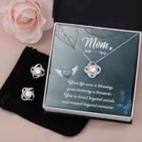 White Gold bracelets and necklaces, Gift for Mother's Day, bracelets and necklaces for Women, Gift box Valentine