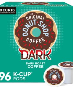 The Original Donut Shop Dark Coffee, Keurig Single-Serve K-Cup Pods, Dark Roast, 96 Count