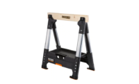 RIDGID 230710 32 in. Polypropylene Folding Sawhorse with Adjustable Metal Legs
