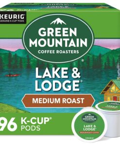 Green Mountain Coffee Roasters Lake & Lodge, Single-Serve Keurig K-Cup Pods, Medium Roast Coffee Pods, 96 Count