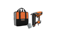 RIDGID R213BNF Pneumatic 18-Gauge 2-1/8 in. Brad Nailer with CLEAN DRIVE Technology, Tool Bag, and Sample Nails
