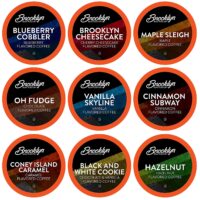 Brooklyn Beans Coffee Pods Flavored Gourmet Variety Pack, Compatible with 2.0 Keurig K Cup Brewers, 40 Count