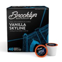 Brooklyn Beans Vanilla Skyline Gourmet Coffee Pods, Compatible with 2.0 Keurig K Cup Brewers, 40 Count