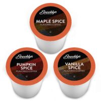 Brooklyn Beans Roastery Coffee Pods, Fall Flavored Variety Pack Sampler, (Pumpkin, Maple, Vanilla) Compatible with 2.0 Keurig K Cup Brewers, 40 Count