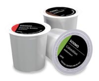 Solimo Medium and Dark Roast Coffee Pods Assorted pack (French, Dark, Colombian) single serve cups, 100 ct
