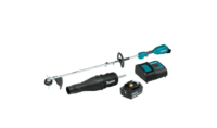 Makita XUX02SM1X3 18V LXT Brushless Cordless Couple Shaft Power Head Kit w/13 in. String Trimmer & Blower Attachments, 4.0Ah