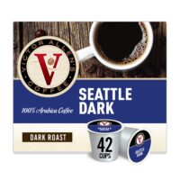 Victor Allen's Coffee Seattle Blend, Dark Roast, 42 Count Single Serve Coffee Pods for Keurig K-Cup Brewers