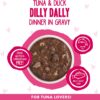 Weruva Wet Cat Food B.F.F. OMG - Best Feline Friend Oh My Gravy!, Tuna & Duck Dilly Dally with Tuna & Duck, 2.8oz Can (Pack of 12)