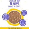 Weruva Wet Cat Food B.F.F. OMG - Best Feline Friend Oh My Gravy!, Chicken & Beef Be Happy with Chicken & Beef in Gravy, 5.5oz Can (Pack of 8)