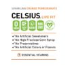 CELSIUS Sweetened with Stevia Sparkling Fitness Drink, Zero Sugar, Slim Can, Orange Pomegranate, 144 Fl Oz (Pack of 12)