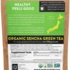 FGO Organic Sencha Loose Leaf Tea Brew 200 Cups, Imported from Japan 16oz/453g Resealable Kraft Bag