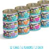 Weruva B.F.F. Omg - Best Feline Friend Oh My Gravy!, Variety Pack, Rainbow Road, Wet Cat Food By, 2.8Oz Cans (Pack Of 12)