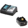 Makita BL1840BDC1 18-Volt LXT Lithium-Ion High Capacity Battery Pack 4.0Ah with Fuel Gauge and Charger Starter Kit