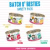 Weruva Wet Cat Food Best Feline Friend (B.F.F.), Batch 'O Besties Variety Pack, 3oz Can (Pack of 12) Weruva Wet Cat Food Best Feline Friend (B.F.F.), Batch 'O Besties Variety Pack, 3oz Can (Pack of 12)