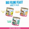 Weruva Wet Cat Food Best Feline Friend (B.F.F.), Big Feline Feast Variety Pack, 10oz Cans (Pack of 12), Multi Color