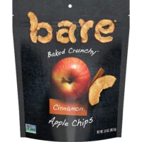 Bare Baked Crunchy Apple Chips, Cinnamon, Gluten Free, 3.4 Ounce Bag, 6 Count