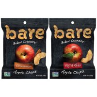 Bare Baked Crunchy Apples Fruit Snack Pack, Gluten Free, Fuji & Reds and Cinnamon Flavors, 0.53oz (16 Count)