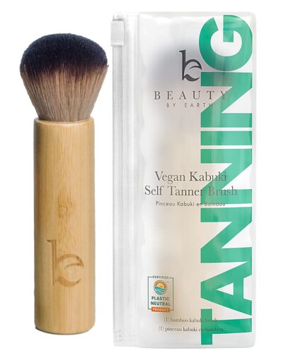 Beauty by Earth Self Tanner Brush - Vegan Kabuki Brush, Foundation Brush Makeup Brush