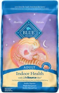 Blue Buffalo Indoor Health Natural Adult Dry Cat Food, Chicken & Brown Rice 15-Lb