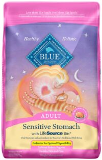 Blue Buffalo Sensitive Stomach Natural Adult Dry Cat Food, Chicken & Brown Rice 15-Lb