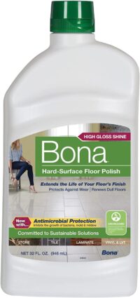 Bona Hard-Surface Floor Polish, for Stone Tile Laminate and Vinyl LVT/LVP, High Gloss, 32 Fl Oz