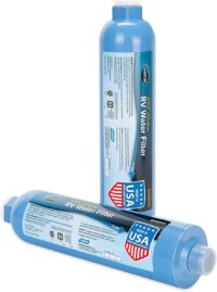 Camco 40045 TastePURE Inline RV Water Filter, Chlorine and Sediment in Drinking Water (2 Pack)