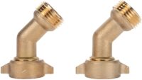 Camco 45 Degree Hose Elbow, Eliminates Stress and Strain On RV Water Intake Hose Fittings, 2-Pack (22607)