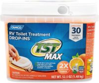 Camco TST Ultra-Concentrated Orange Citrus Scent RV Toilet Treatment Drop-Ins, 30-Pack (41183)