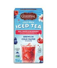 Celestial Seasonings Cold Brew Iced Tea, Red, White & Blueberry, Caffeine Free, 18 Tea Bags (Pack of 6)