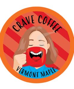 Crave Beverages Flavored Coffee Pods, Compatible with 2 K-Cup Brewers, Vermont Maple, 40 Count