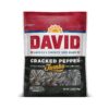 DAVID Roasted and Salted Cracked Pepper Jumbo Sunflower Seeds, Keto Friendly, 5.25 oz, 12 Pack