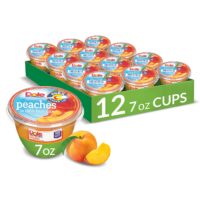 Dole Sliced Peach in 100% Juice, 7-Ounce Cups (Pack of 12)