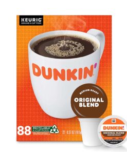 Dunkin' Original Blend Medium Roast Coffee, 88 Count K-Cup Pods
