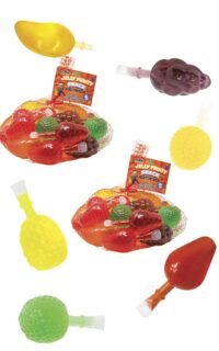 Fusion Select Jelly Fruit Snack Tik Tok Challenge Hit or Miss - Fruit-Shaped Jelly- Assorted Flavors, Strawberry, Orange, Apple, Pineapple, Grape, Mango (2 Mesh Bag)