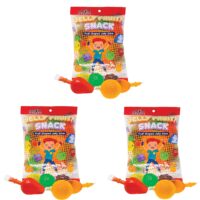 Fusion Select Jelly Fruit Snack Tik Tok Challenge Hit or Miss - Fruit-Shaped Jelly- Assorted Flavors, Strawberry, Orange, Apple, Pineapple, Grape, Mango (3 Bags)