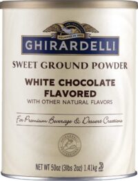 Ghirardelli Chocolate Company Sweet Ground White Chocolate Flavor Beverage Mix, 50 Ounce Canister