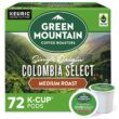 Green Mountain Coffee Roasters Colombia Select, Single-Serve Keurig K-Cup Pods, Medium Roast Coffee, 12 Count (Pack of 6)