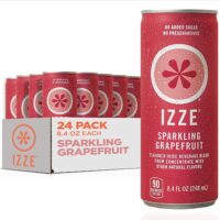IZZE Sparkling Juice, Grapefruit, 8.4 Fl Oz Pack of 24