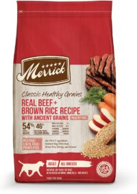 Merrick Classic Healthy Grains Real Beef + Brown Rice Recipe with Ancient Grains Adult Dry Dog Food, 25 lb Bag