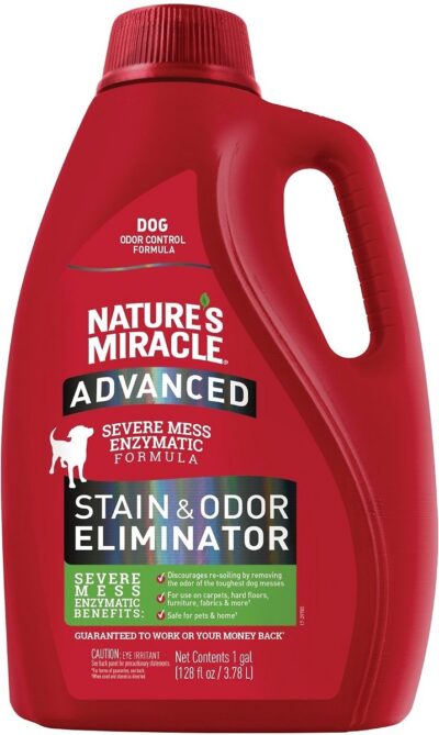 Nature's Miracle Advanced Dog Enzymatic Severe Mess Stain & Odor Eliminator, 1-gal bottle