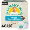 Newman's Own Organics Special Blend, Single-Serve Keurig K-Cup Pods, Medium Roast Coffee Pods, 48 Count (Packaging may Vary)