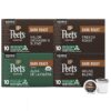 Peet's Coffee, Keurig K-Cup Pods Dark Roast Variety Pack - Major Dickason's Blend, French Roast, Organic Alma De La Tierra, House Blend