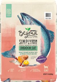 Purina Beyond Simply Indoor Wild-Caught Salmon, Egg & Sweet Potato Recipe Grain-Free Dry Cat Food, 11lb Bag