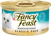 Purina Fancy Feast Grain Free Pate Wet Cat Food, Classic Pate Seafood Feast - (24) 3 oz. Cans