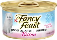 Purina Fancy Feast Wet Kitten Food, Tender Ocean Whitefish Feast - (24) 3 oz. Cans