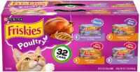 Purina Friskies Gravy Wet Cat Food Variety Pack, Poultry Shreds, Meaty Bits & Prime Filets - (32) 5.5 oz. Cans